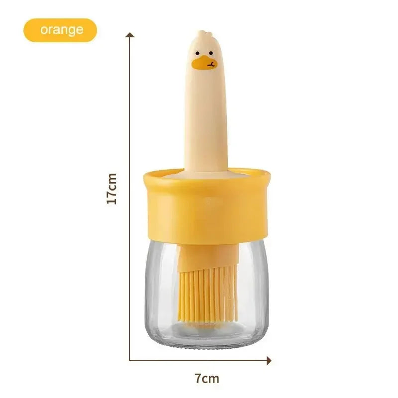 High-Temperature Silicone Oil Brush with Integrated Bottle